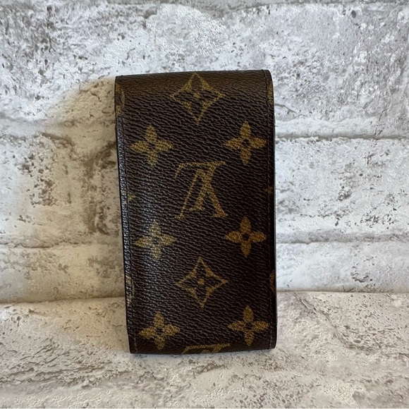 Lv Louis Vuitton monogram chap stick lipstick lip gloss tube carrying case pouch - Picture 6 of 7